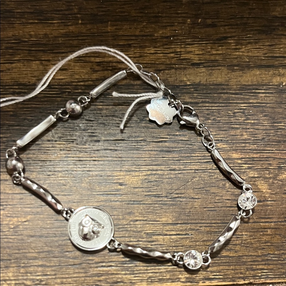 Elegant Silver Chain Bracelet Chakra Good Luck Owl